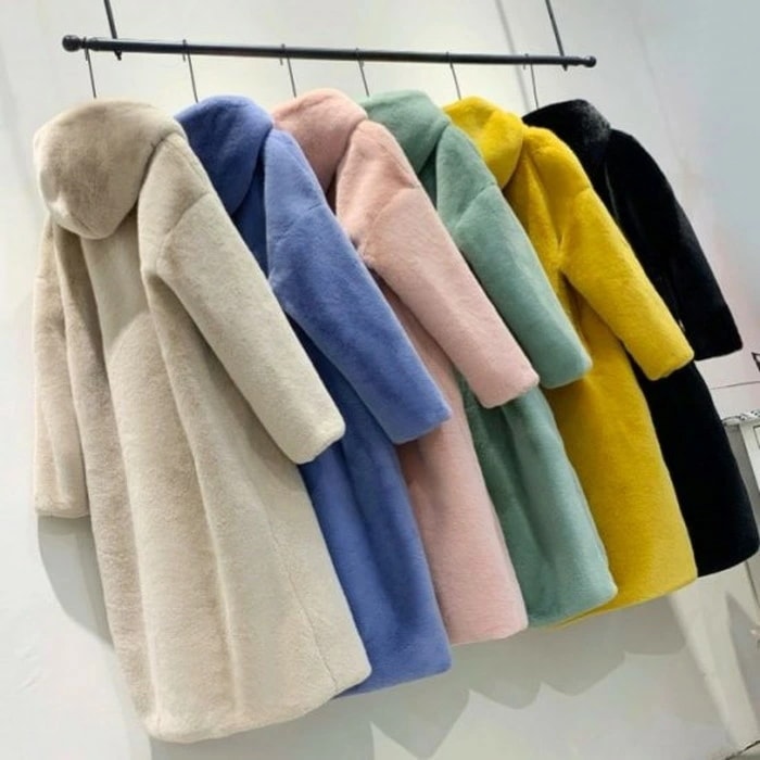 【 2020年 秋冬 7color エコファー フーディー ロングコート