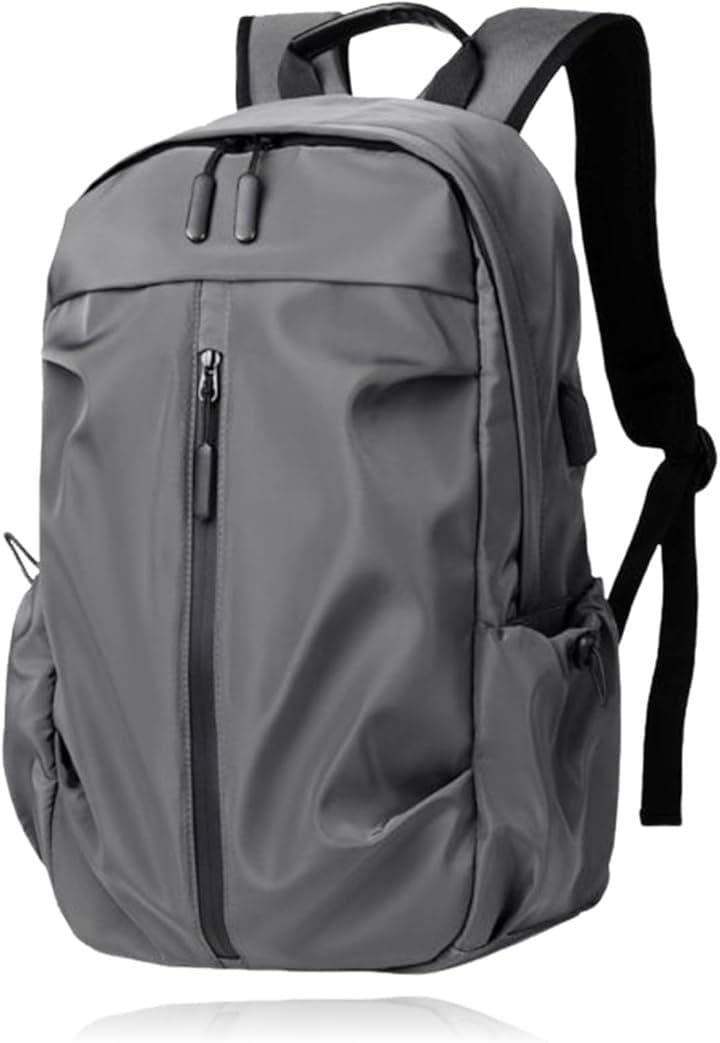ビジネスリュック スポーツリュック メンズ リュックサック バックパック ショルダーバック 防水 撥水 軽量(グレー, ミディアム)