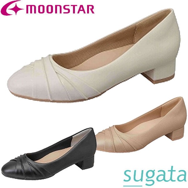 ムーンスター moonstar スガタ sugata MS SGT704 ツイストリボン レディース パンプス 3cm ヒール 抗菌防臭 靴 MSSGT704