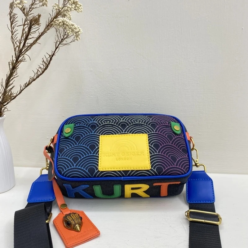 Kurt Geiger London-女性用ショルダーバッグ,高級カメラバッグ,ジッパー付きスクエア,デザイナーファッション