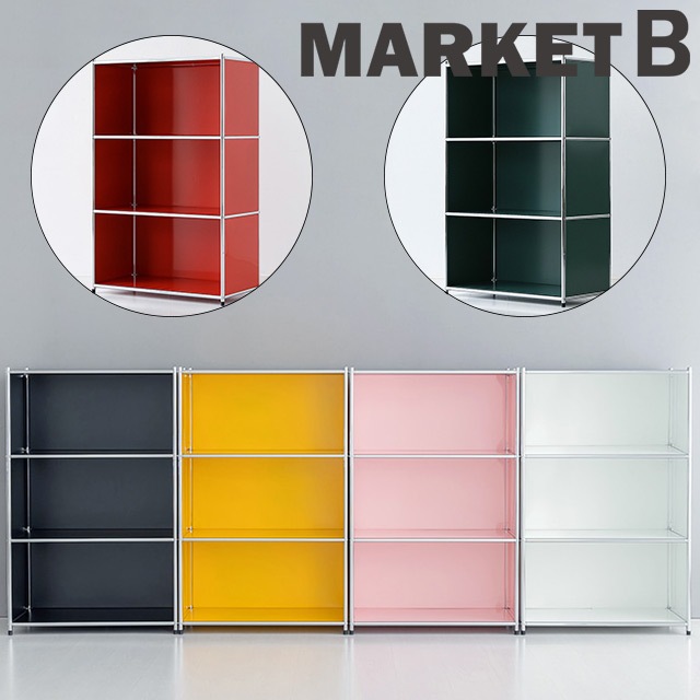 SIMPLIE 3段 収納棚 扉なしタイプ BC120 オープン収納棚 前面オープン収納棚 扉なしキャビネット ドアレス収納棚 オープンラック オープンシェルフ 扉なし棚