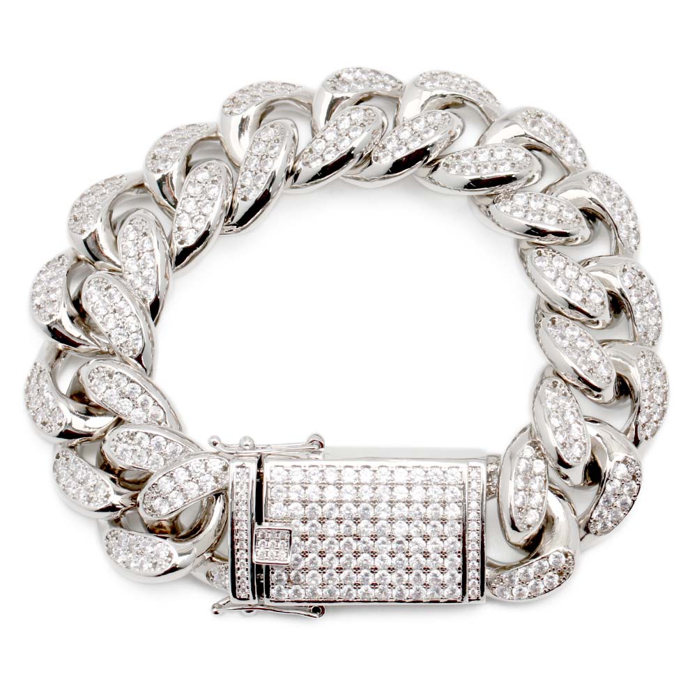 喜平 パヴェブレスレット [b325-silver]