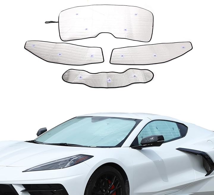 コルベットC8 2020年～現行に対応 サンシェード 全窓対応 UVカット 車用 遮光シェード 全ガラス用 カーシェード 全窓サンシェード 遮光断熱 夏 紫外線 内装パーツ