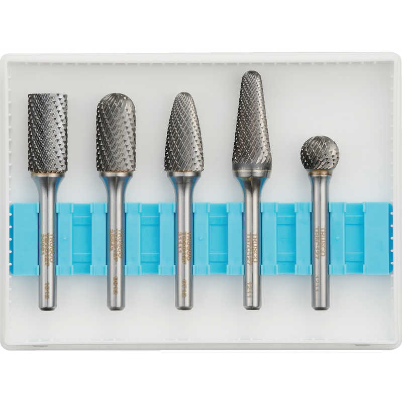 トラスコ中山　超硬バーセットCシリーズ 軸6mm 刃径12.7mm 5本セット　TBC1275S