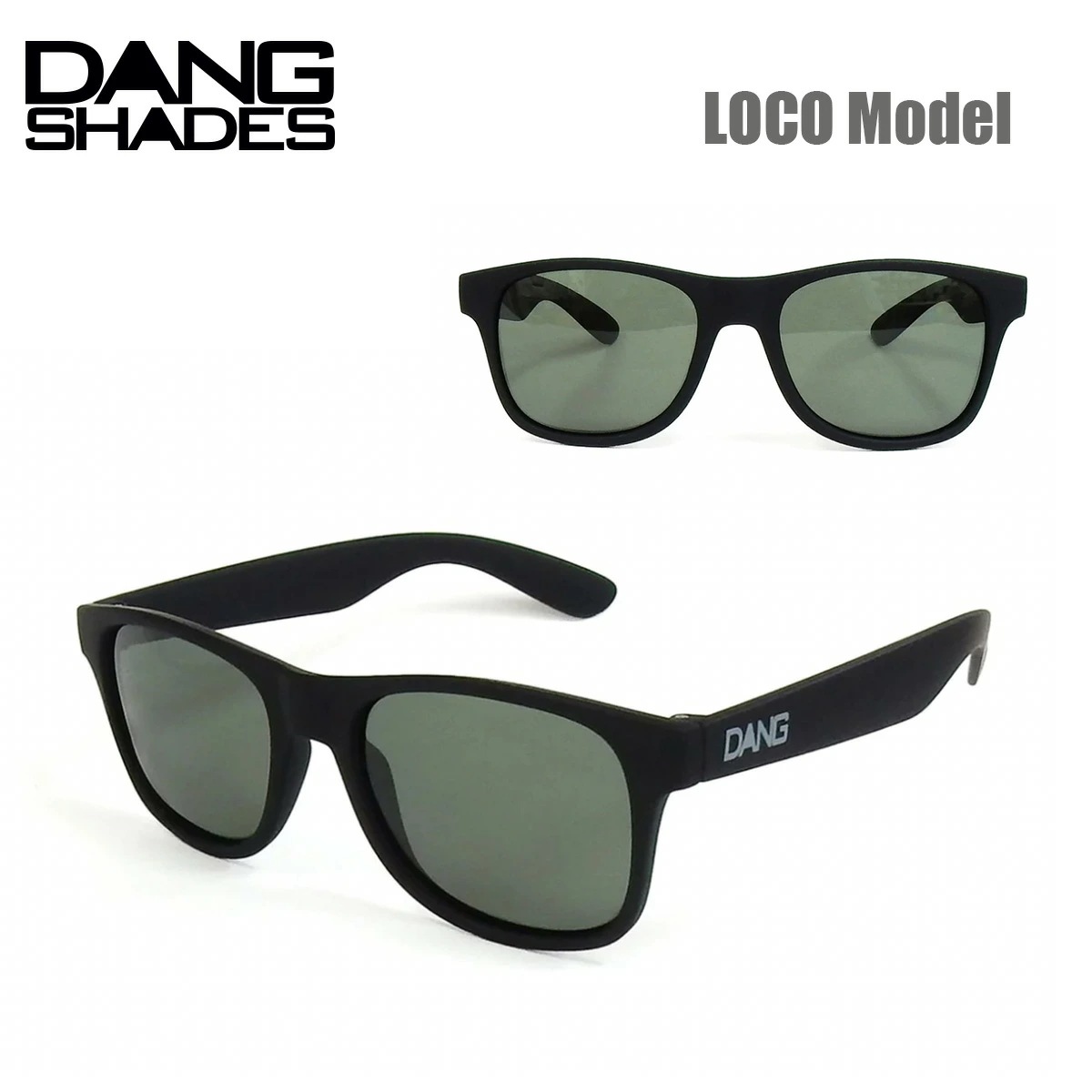 サングラス ロコ LOCO SUNGLASS ダーク グリーン グレー ミラー レンズ ポラライズ 偏光レンズ フレーム ブラック メンズ レディース サングラスブランド