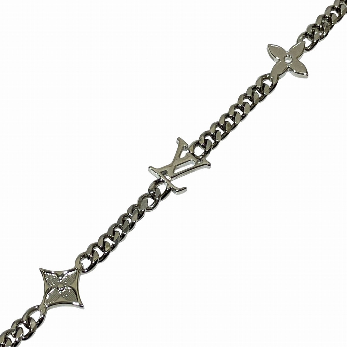 ルイ・ヴィトン モノグラム ロウ ネックレス　アクセサリー 総重量約26.2g 約64cm メタル M01490 ユニセックス 中古