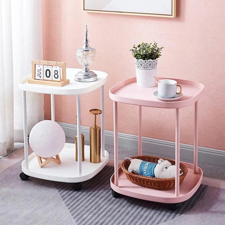 ワゴン 部屋 キャスター おしゃれ 2段 ナイトテーブル 寝室 白 ソファ 小25% 4色 ベッド サイドワゴン 今すぐ欲しいサイドテーブル ミニテーブル キャスター付き コーヒーテーブル ワゴン