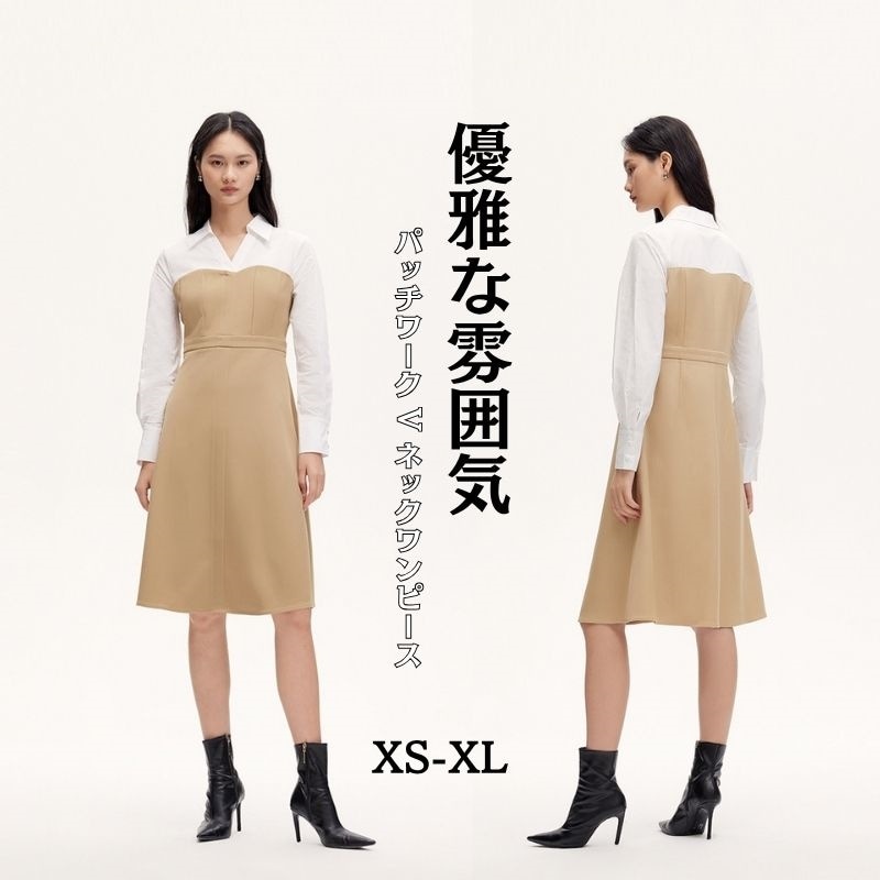 韓国 ワンピース ドレスドレス レディース 高級感 ノースリーブ ワンピース ミディアム丈 夏 半袖ワンピース ポロシャツワンピ 可愛い フレア裾 ひざ丈ワンピース 8,841円