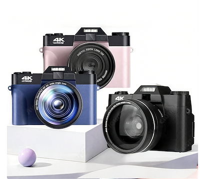 デジタルカメラ デジカメ 4K 4800万画素 ミラーレス一眼 ビデオカメラ 軽量 一眼レフ wifi機能 3.0インチ HD大画面 オートフォーカス 180°反転 防塵 耐衝撃 デジタルカメラ デジカメ 4K 4800万画素 ミラーレス一眼 ビデオカメラ