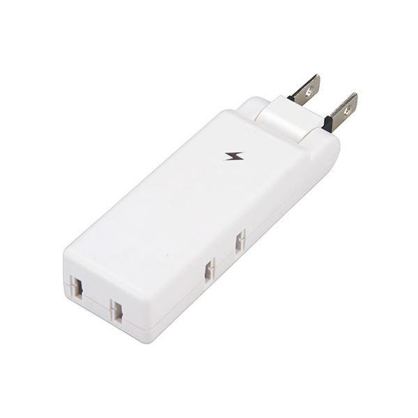 (20個セット) YAZAWA 雷ガード付極小コーナータップ 3個口 ホワイト Y02CMK300WHX20