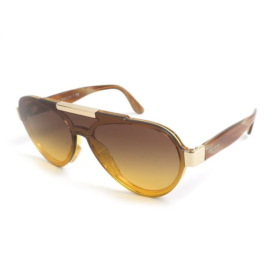 プラダ PRADA サングラス プラスチック イエローブラウン ユニセックス 56054n