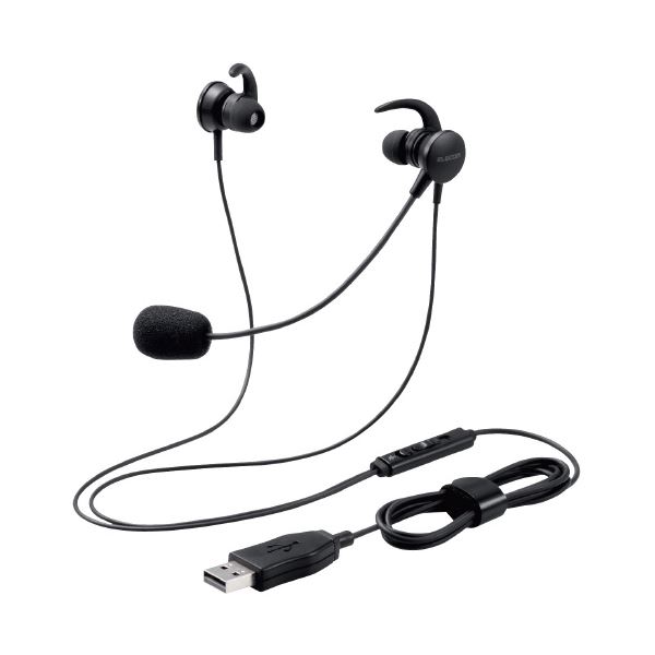 エレコム インナーイヤー型ヘッドセット ブラック HS-EP15UBK 6,558円