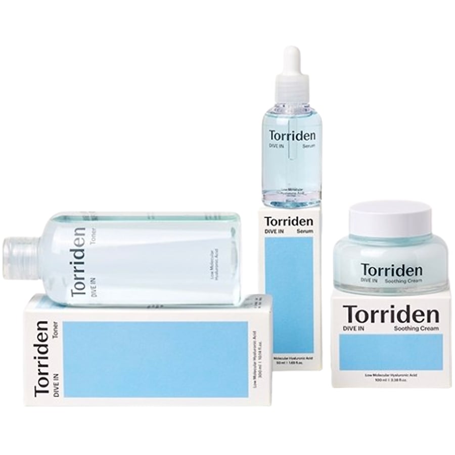 [3点セット] ダイブイン 低分子 ヒアルロン酸 セラム 50ml+トナー 300ml+スタンディングクリーム 100ml 피부에 풍부한 수분을 채워주는 히알루론산 끈적이거나 답답함 없이 산