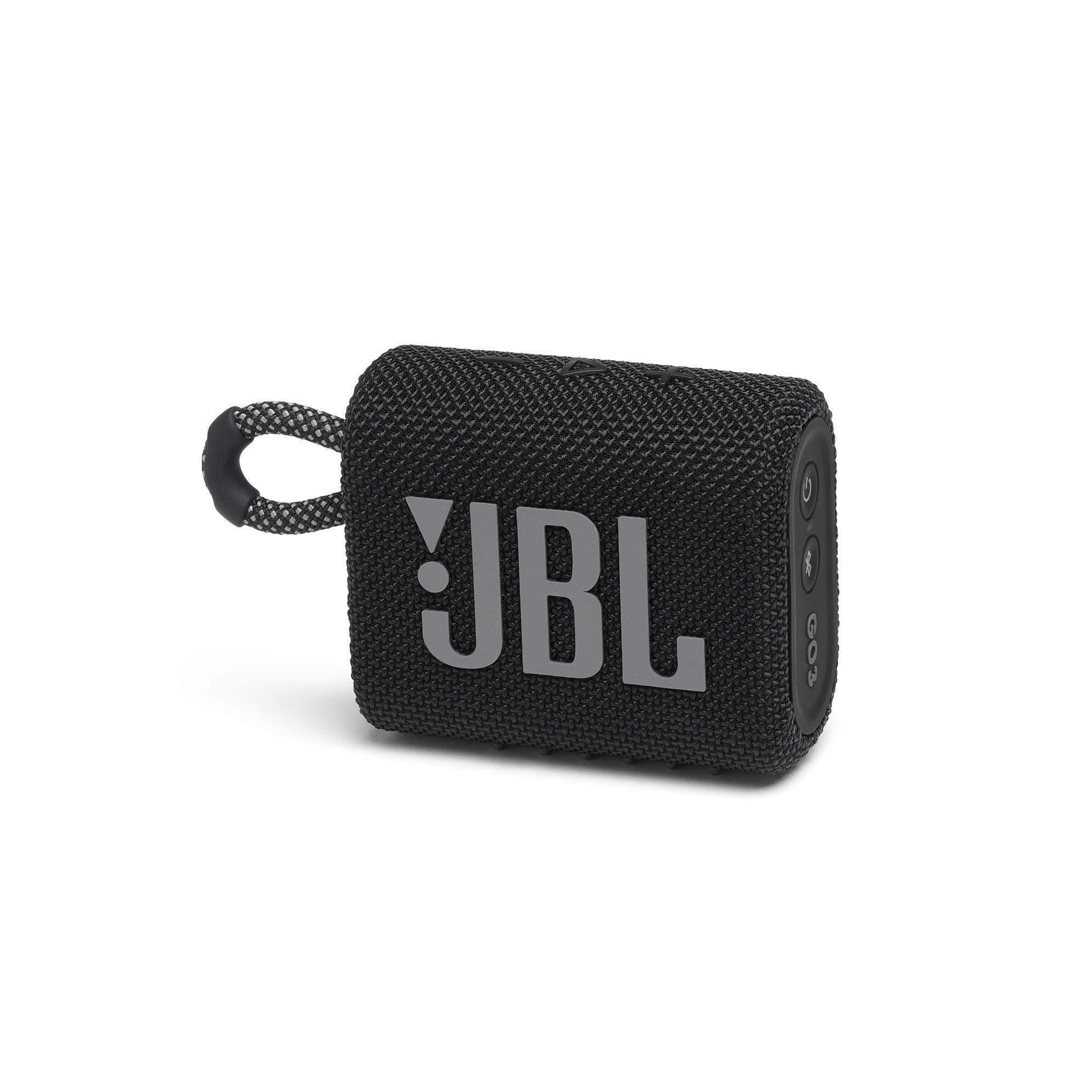 JBL GO3 Bluetoothスピーカー USB C充電/IP67防塵防水/パッシブラジエーター搭載/ポータブル/2020年モデル ブラック JBLGO3BLK