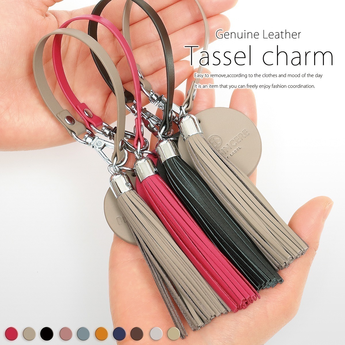 【急速出荷】本革 タッセルチャーム 軽量 ミニ 小さい キーホルダー ショートサイズ 車 鍵 キーリング ケース スマート ストラップ アクセサリー レディース お洒落 シンプル ブランド 誕生日 ギ 4,121円