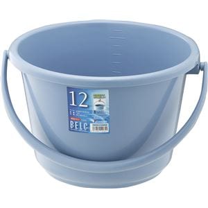 (20個セット) 広口 バケツ/ばけつ (容量：12L ブルー) リス ベルク (掃除用品 日用品 生活用品)