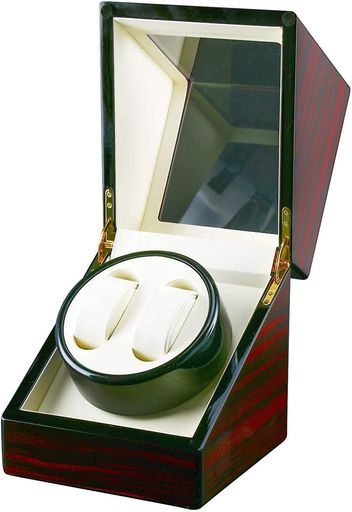 ワインディングマシーン ウォッチワインダー 腕時計 ワインダー 自動巻き時計ワインディングマシーン 日本製 マブチモーター 腕時計自動巻き上げ機 腕時計収納ケース (鏡面仕上 木目調-113RW)