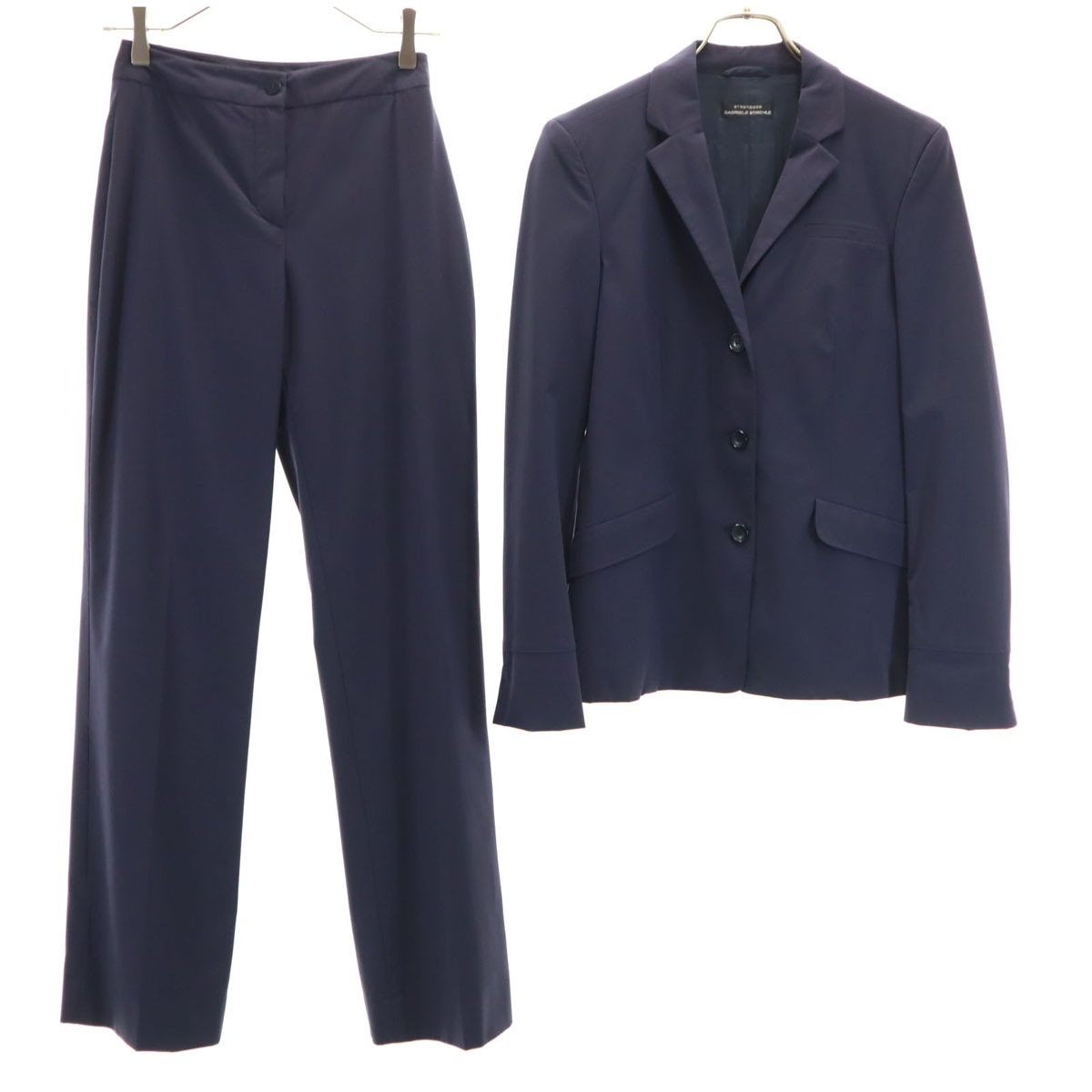 STRENESSE GABRIELE STREHLE ストラネス ガブリエル ストレーレ パンツスーツ 上下セットアップ 36 ネイビー レディース 古着