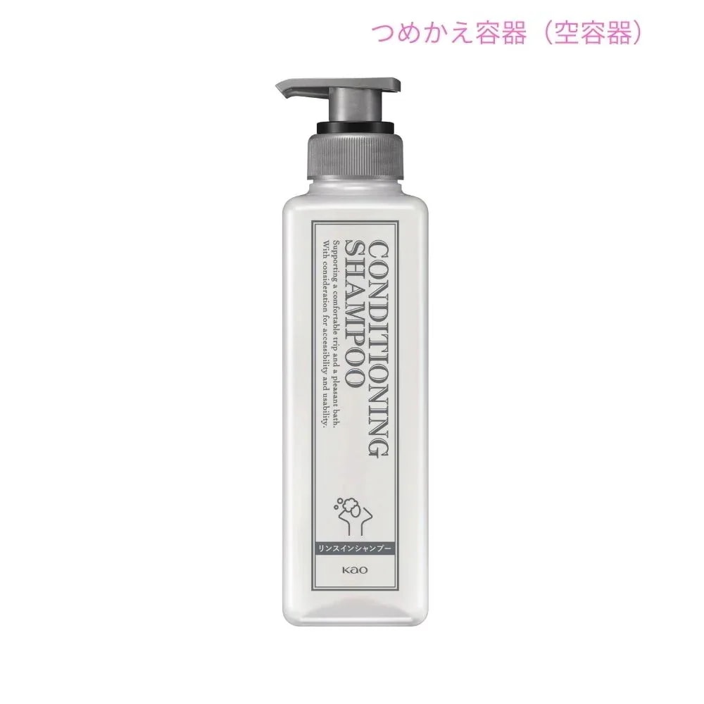 花王　クラシックタイプ　リンスインシャンプー　専用アプリケーター　空容器　花王商品コード：43700　400mL×12本入【取り寄せ商品・即納不可・代引き不可・返品不可】