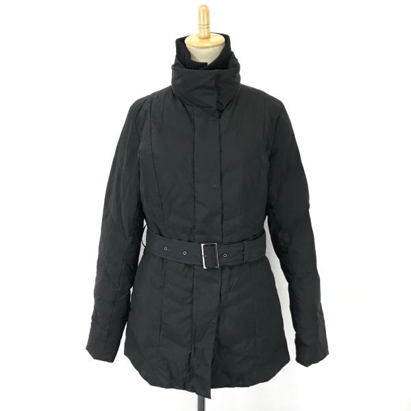 ロートレアモン/LAUTREAMONT80%/ダウンコート/アウター【3/レディースL/黒/black】ウエストベルト付き/Coat/Jacket/JumpercBH400
