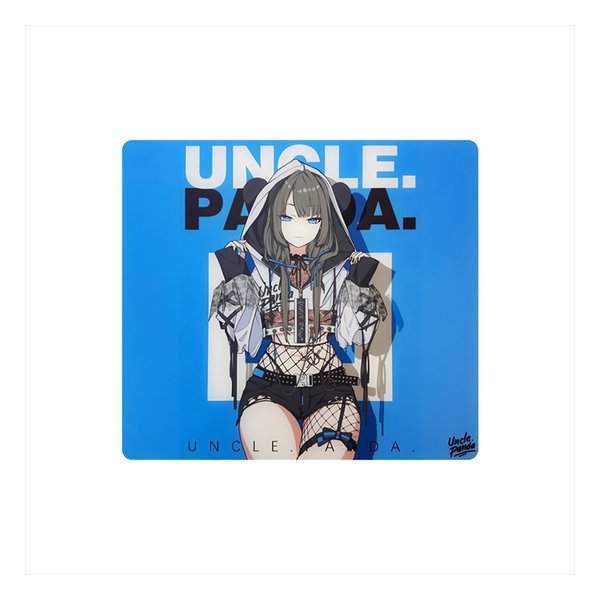 ガラスマウスパッド ブルー 450×400×5mm/強化ガラス/スピードタイプ/ブルー UNCLE-P-GLASS-B