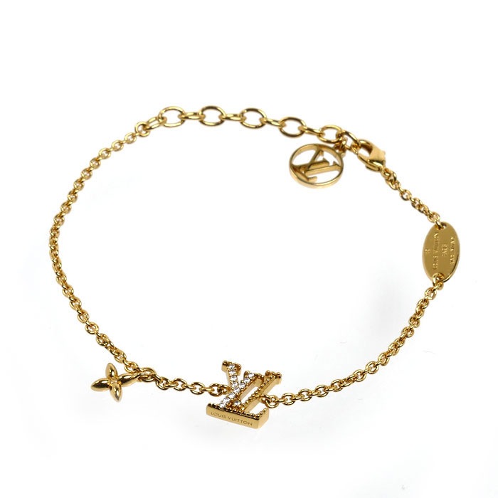 LOUIS VUITTON ルイ・ヴィトン GP ストラス ブレスレット LV アイコニック ブレスレット M00587 AK2243 レディース 中古