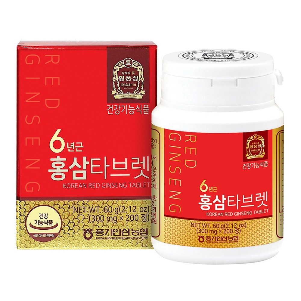 [プンギ人参農協] 黄風亭 6年根 紅参タブレット 60g