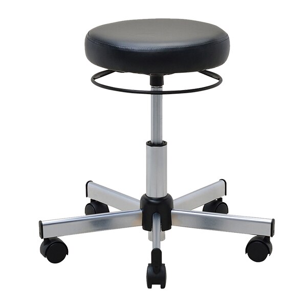 スツール ラウンドキャスター 高さ調整 クローム脚 抗菌仕様 法人限定