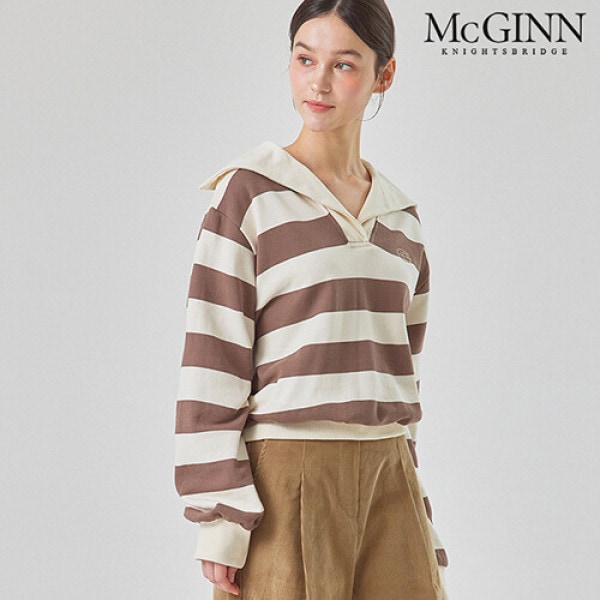 McGINN セーラーカラーストライプTシャツ_M4F1TS6560