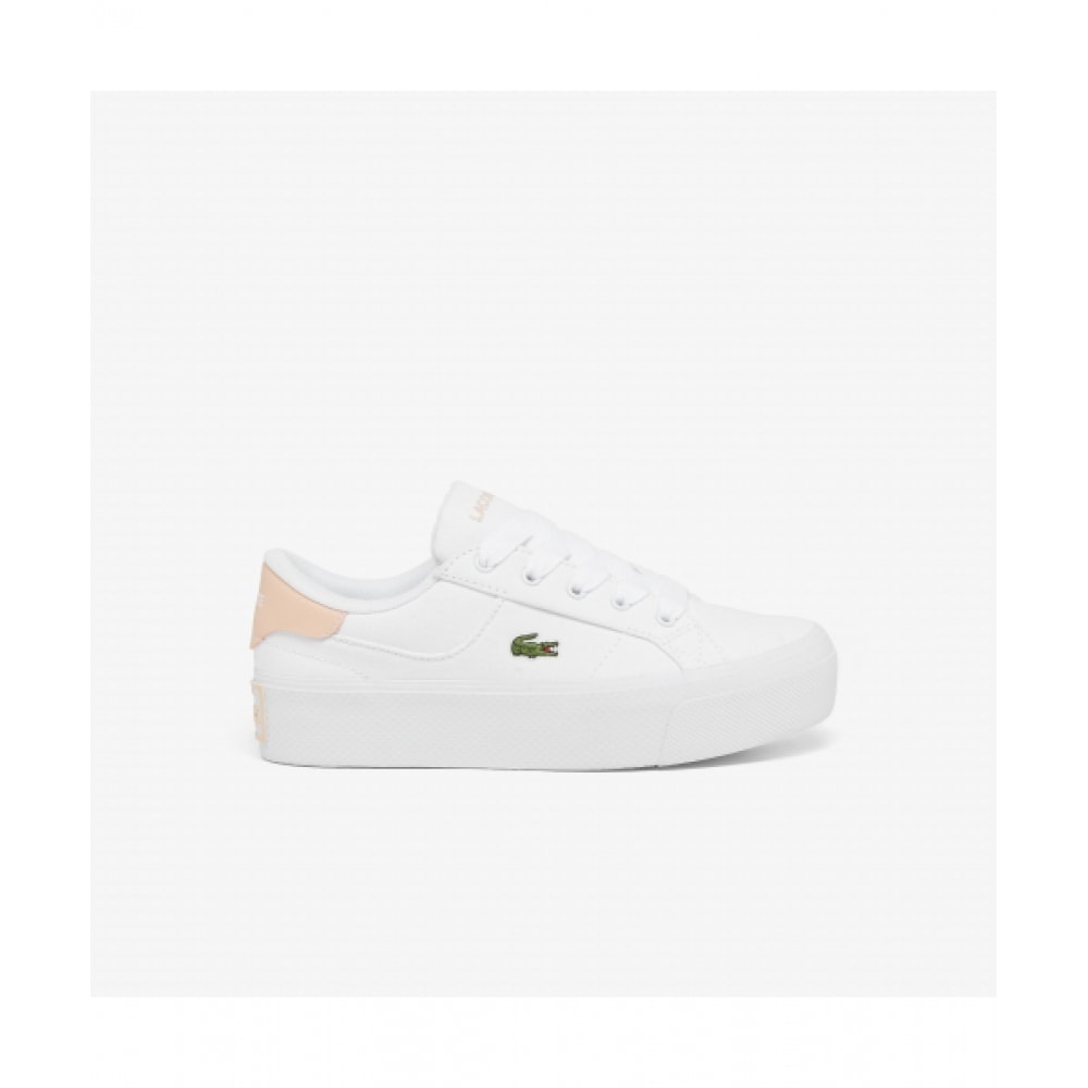 LACOSTE レディース Ziane プラットフォームスニーカー [ホワイトピンク]