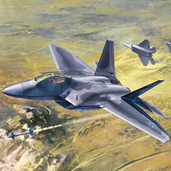 [1/48スケール] F-22A ラプター, アカデミープラモデル #12212