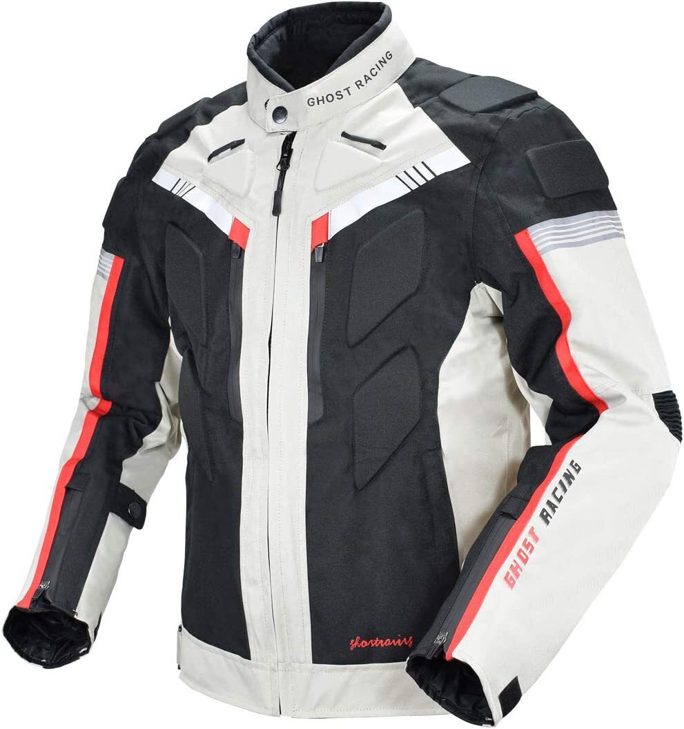 バイクジャケット バイク用コート ライナー付き プロテクター レーシング服 バイク用品 バイクウェア ライダースジャケット 春 夏 秋 冬 防水 防寒 防風 通気 ホワイト ブラック