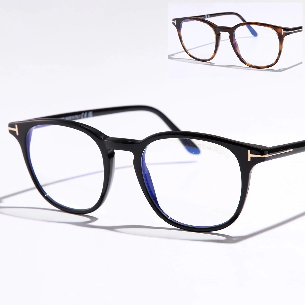 TOM FORD トムフォード メガネ TF5832-B FT5832-B メンズ ウェリントン型 眼鏡 めがね 伊達メガネ ロゴ Tロゴ セルフレーム ブルーライトカットレンズ