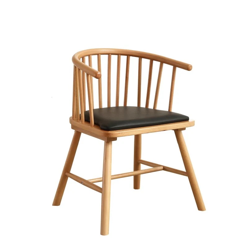 ダイニングチェア 欅木 木製 チェア 椅子 イス 肘付き PUタイプ PUタイプ 組立簡単 モダン 人気 北欧 おしゃれ イス 背もたれ リビング レトロ