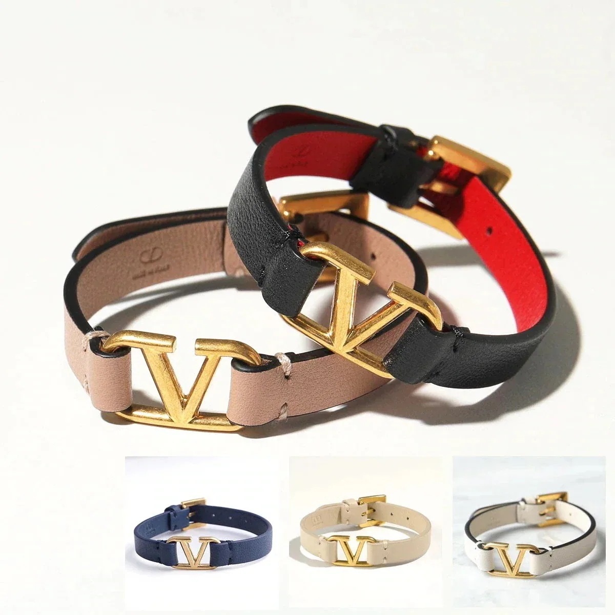 VALENTINO ヴァレンティノ ブレスレット 4W2J0C44ZXL レディース レザー Vロゴ アクセサリー カラー5色 【mega】