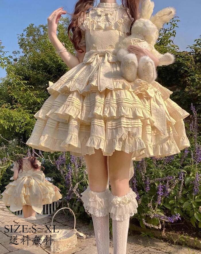 新入庫 切り替え風 ウエディングドレス ロリータ風 ワンピ 花嫁洋服 Lolita コスチューム 衣装 ワンピース 日系女子中高生 コスプレ 演出服 レディース 可愛い イベント衣装 学園祭 文化祭