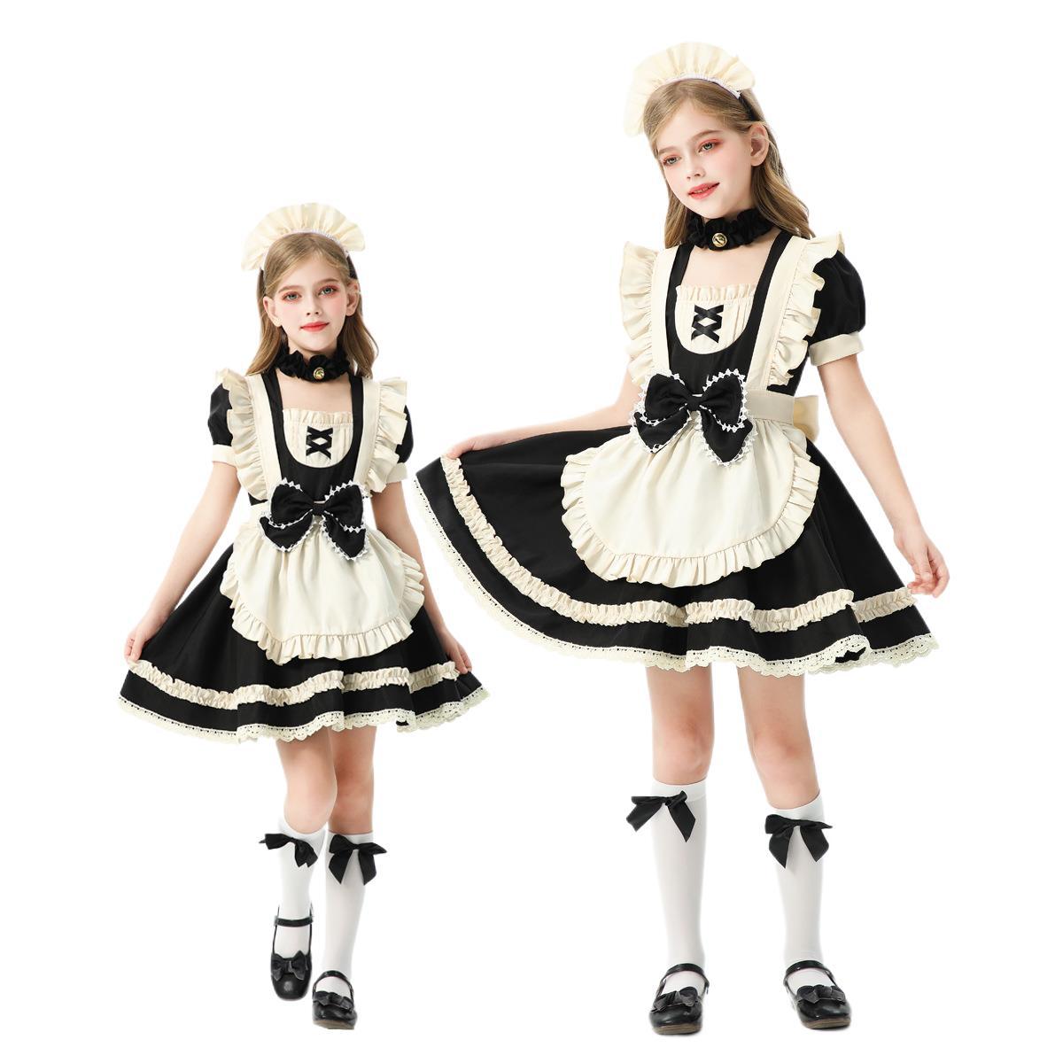 2025ヨーロッパとアメリカの女の子のメイド服子供服ロリータ田園フランスのロリータドレス子供の王女ロリータ