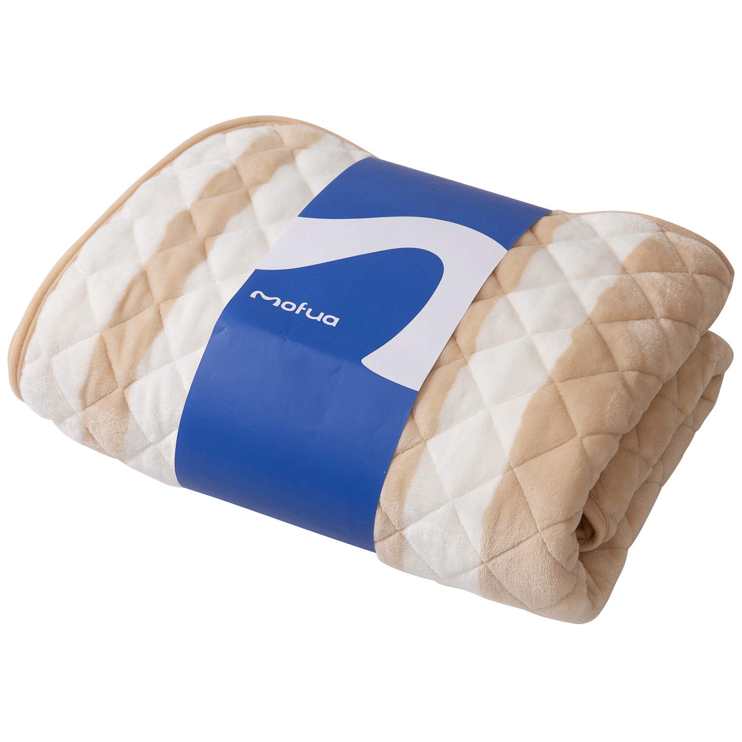 mofua 敷きパッド キング 冬 mofua あったか しきぱっと 敷き毛布 ボーダー柄 ベージュ もふもふ マイクロファイバー 洗える 500105N0 5,793円