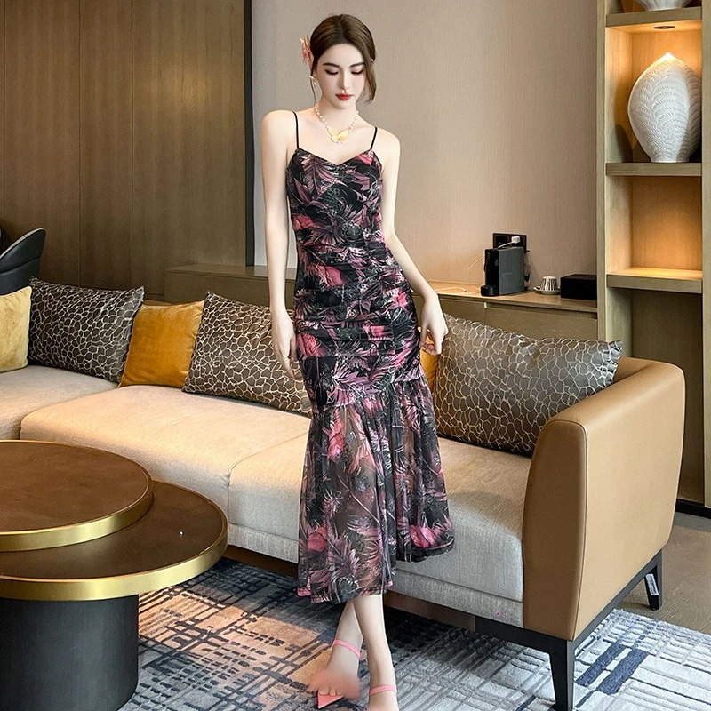 2024夏新品 キャミワンピース マーメイド 着痩せ リゾート 旅行 ドレス パーティー キャバ 大人 同窓会 披露宴 卒業式 結婚式 演奏会 ウェディング 二次会 メガ割30%までに制限