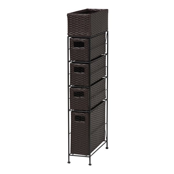 ランドリーチェスト ダークブラウン 収納棚 衣類ラック RAN-2407DBR