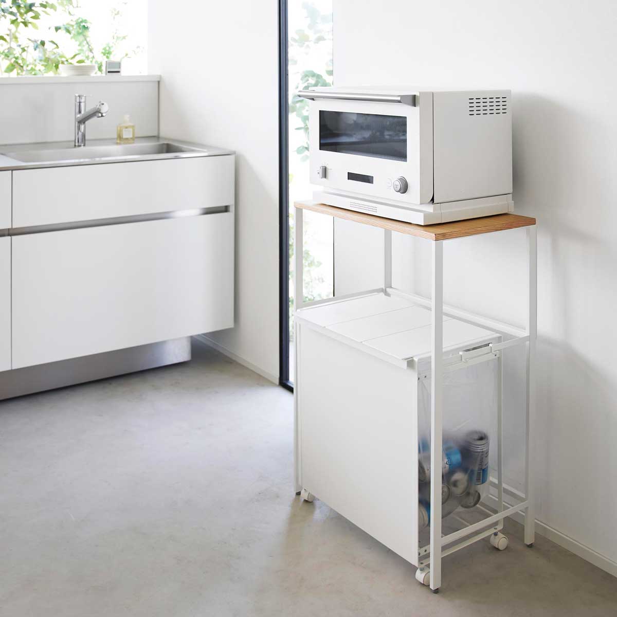 キッチンラック 山崎実業 tower タワー 分別ゴミ箱上ラック 1666 ホワイト 9,900円