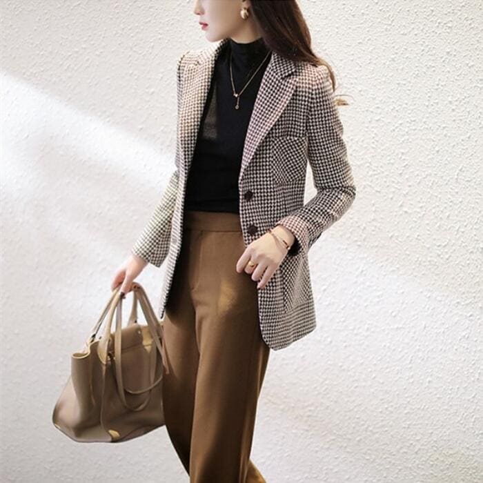 入学式 ママスーツ レディース テーラード ジャケット 大きいサイズ おしゃれ 卒業式 母 卒園式 入園式 セレモニー 七五三 お宮参り 母親 ママ フォーマル かっこいい アウター 千鳥格子 チェッ
