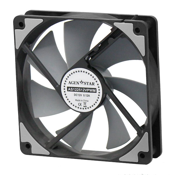 Agenstar 120mm 静音PWMファン 防振ゴム付き 300-1500rpm 7-30.5dBA ケースファン CPUファン 低回転 4ピン 4pin 12v  ポイント消化