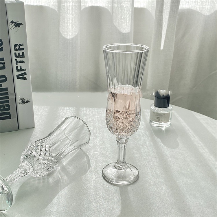 【ファッション通販】 ワイングラス 韓国ファッショングラス シャンパングラス 2個入り ポップ 田園風 グラス