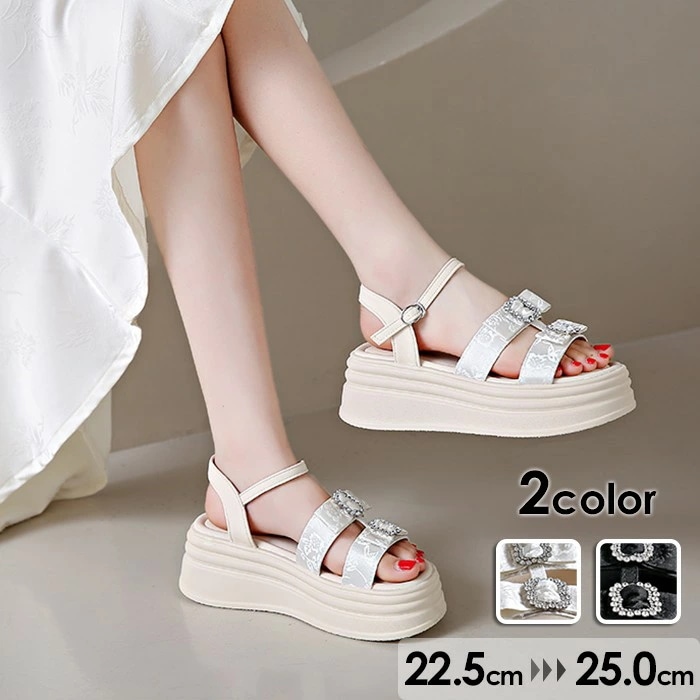 サンダル 厚底 レディース かわいい オシャレ 脚長 ヒール7cm レジャー用 リゾート タウン用サンダル 美脚 履き心地 カジュアル 靴 大人 軽量 歩きやすい 夏用 普段履き ei069jcjcm