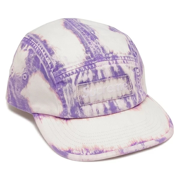 帽子 ブリーチ チノ キャンプ キャップ パープル ホワイト メンズ レディース ユニセックス D10 52BLEACHED PURPLE