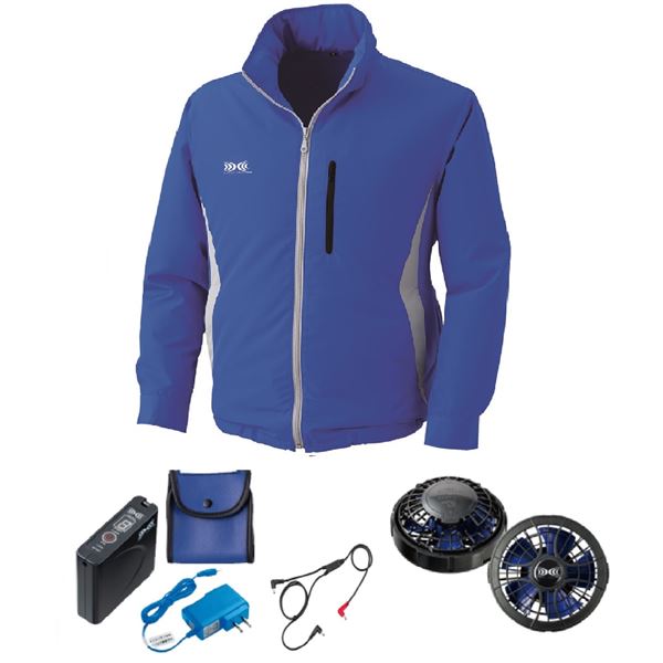 KU90520 空調服 ポリエステル製フード付 FAN2400SPBB/LISUPER1 ブルー5L