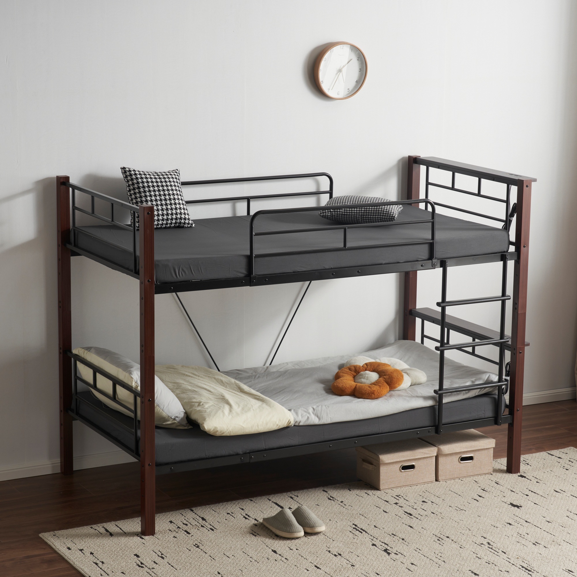 【高さ150cm】ロフトベッド パイプベッド シングル ロータイプ 分割可能 高さ150cm】ロフトベッド パイプベッド シングル ロータイプ 分割可能