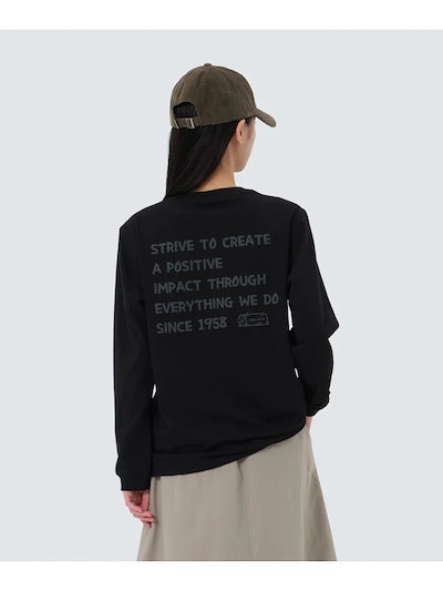 スノーピークアパレル メンズ エアロヒート レターリング 長袖Tシャツ ブラック S25FUFTL24 9,086円