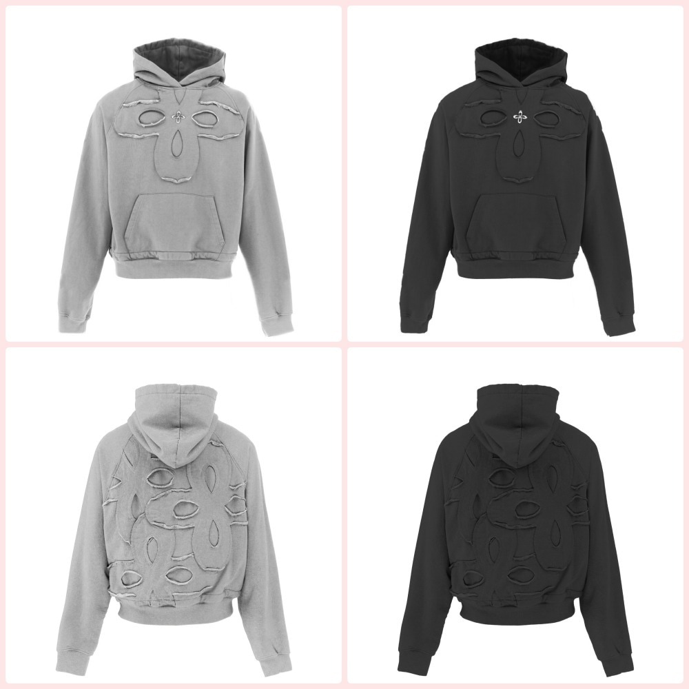 【SURGERY】clover logo patchs sweat hoodie